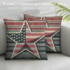 Throw Pillow Covers Patriotic American Flag July 4th Farmhouse Pillow Cover Independence Day Sign Cushion Cover Home Decor for Sofa Bed Car(Star)