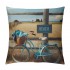 Ulloord Beach Blue Bike Throw Pillow Covers Summer Coastal Bicycle Decorative Vintage Outdoor Pillow Covers Cushion Cover&nbsp;Slippers Print Decor Sofa Couch