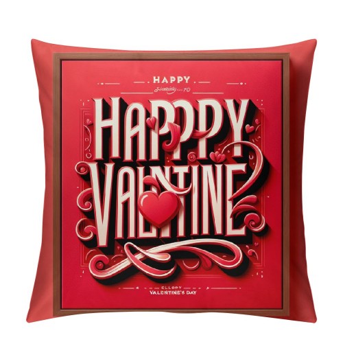  Pillow Covers Valentine's Day Saying Farmhouse Pillow Case Cushion Cover for Sofa Couch, Red