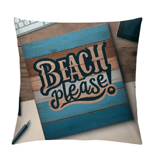 Ulloord  Quote Throw Pillow Covers Watercolor Wood Decorative Pillowcase Cushion Cover for Holiday Travel Indoor Outdoor
