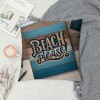 Ulloord  Quote Throw Pillow Covers Watercolor Wood Decorative Pillowcase Cushion Cover for Holiday Travel Indoor Outdoor