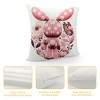  Happy Easter Rabbit Pillow Covers Spring Easter Bunny Farmhouse Decoration Hello Flowers Pink Stripes Throw Pillow Cover Cushion Case