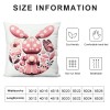  Happy Easter Rabbit Pillow Covers Spring Easter Bunny Farmhouse Decoration Hello Flowers Pink Stripes Throw Pillow Cover Cushion Case