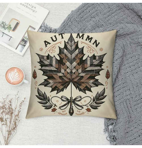 Ulloord  Autumn Harvest Thankful Farmhouse Pillow Cover Decorative Buffalo Plaid Throw Pillows Cover Outdoor Pumpkin Truck&nbsp;Gnomes Cushion Cases for Couch Cane Chair