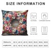 Ulloord Wood Independence Day Throw Pillow Covers Red and White Star Flag with Wreath Flower Decorative Home Pillow Cases &nbsp; Cushion Cover for Sofa (Wood Flag)