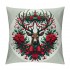 Ulloord Christmas&nbsp;Wreath Throw Pillow Cover Home Couch Decorative&nbsp;Elk &nbsp;Christmas Stocking Pattern Cushion CoverWinter Theme Pillowcase