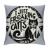Ulloord Cat Kitty Themed Pillowcase Decorations for Home, Funny Quote I Just Freaking Love Tuxedo Cats Okay Throw Pillow Cover, Tuxedo Cats Gifts, Cat Lover Gifts