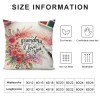 Ulloord Themed Pillowcase Decorations for Home, Rustic with Watercolor Floral Decorative Throw Pillow Cover, Gifts