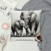 Ulloord Elephant Love Themed Pillowcase Decorations for Home, Baby Elephant Never Forget How Much I Throw Pillow Cover, Valentine’s Day Gifts, Elephant Lover Gifts