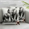 Ulloord Elephant Love Themed Pillowcase Decorations for Home, Baby Elephant Never Forget How Much I Throw Pillow Cover, Valentine’s Day Gifts, Elephant Lover Gifts