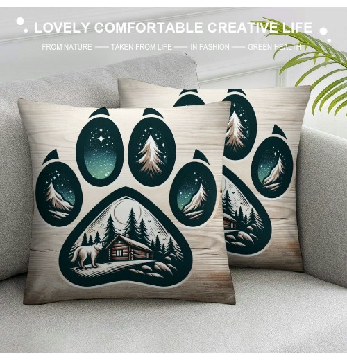 Ulloord Camper Themed Pillowcases Decorations for Home, Camper Quotes You Me and The Dogs Throw Pillow Covers, Dog Lover Gifts, Camping Camper Gifts