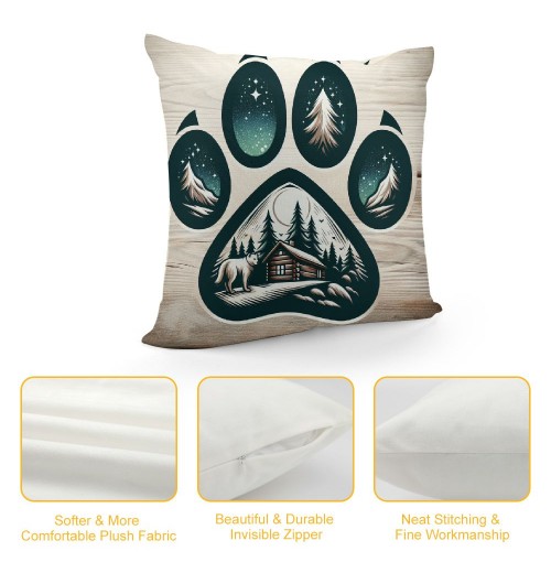 Ulloord Camper Themed Pillowcases Decorations for Home, Camper Quotes You Me and The Dogs Throw Pillow Covers, Dog Lover Gifts, Camping Camper Gifts