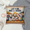 Ulloord Who Loves Decorative Throw Pillow Case Cover, Funny Quote Farm Animal Chicken Decorations For Home Bedroom Girl Room Dorm Office Farmhouse,Gifts For Chicken Lovers