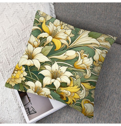 Ulloord Throw Pillow Covers Rustic Flower Decorative Pillow Cases Cushion Cases Toss Throw Pillowcase