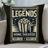 Ulloord Pillow Covers Retro Movie Theater Patterns Decorative Throw Pillow Covers Pillow Case Cushion Cover Body Pillowcovers
