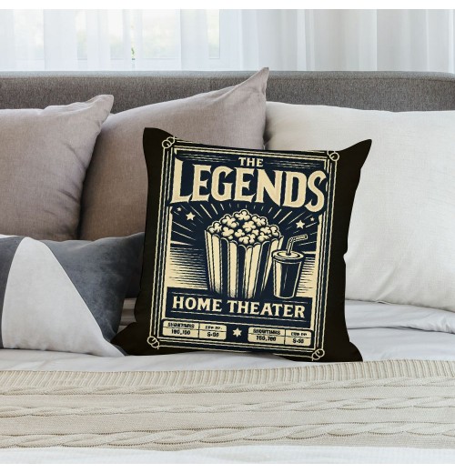 Ulloord Pillow Covers Retro Movie Theater Patterns Decorative Throw Pillow Covers Pillow Case Cushion Cover Body Pillowcovers