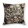 Ulloord Throw Pillow Covers Christmas Lettering Saying Phrase with Print Decorative Pillow Covers Xmas Season Blessing Gift for Home Sofa Decor