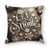 Ulloord Throw Pillow Covers Christmas Lettering Saying Phrase with Print Decorative Pillow Covers Xmas Season Blessing Gift for Home Sofa Decor