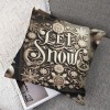 Ulloord Throw Pillow Covers Christmas Lettering Saying Phrase with Print Decorative Pillow Covers Xmas Season Blessing Gift for Home Sofa Decor