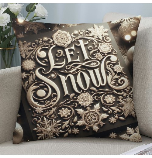 Ulloord Throw Pillow Covers Christmas Lettering Saying Phrase with Print Decorative Pillow Covers Xmas Season Blessing Gift for Home Sofa Decor
