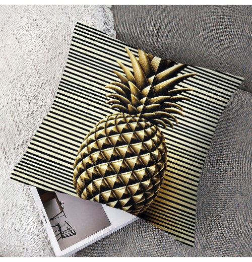 Ulloord Pillow Covers Decorative Throw Pillow Case in Black White Stripes Pillow Case Square Cushion Cover for Sofa Bedroom
