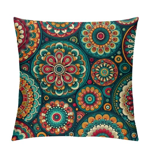 PHYHOO Short Plush Pillow Covers Fashion Printed Square Pillow Case for Bedroom, Sofa, Car Decoration Both Sides(Heronsbill Turquoise Green)
