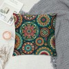 PHYHOO Short Plush Pillow Covers Fashion Printed Square Pillow Case for Bedroom, Sofa, Car Decoration Both Sides(Heronsbill Turquoise Green)