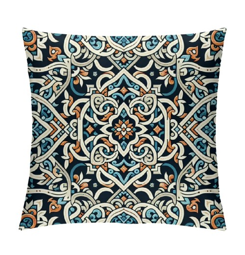 PHYHOO Short Plush Pillow Covers Fashion Printed Square Pillow Case for Bedroom, Sofa, Car Decoration Both Sides(Morgan Medal Print)