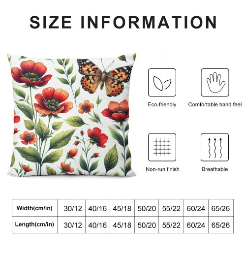 PHYHOO Short Plush Pillow Covers Fashion Printed Square Pillow Case for Bedroom, Sofa, Car Decoration Both Sides