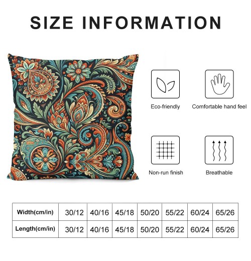 PHYHOO Short Plush Pillow Covers, Colour Printing Square Pillowcase Double-Sided No Inserts for Bedroom Living Room Sofa Decoration