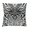 PHYHOO Short Plush Pillow Covers,Black White Print Double-Sided Print Square Cushion Cases for Sofa Bedroom Car Decorative